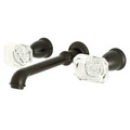 Krystal Onyx KS7125WQL Two-Handle Wall Mount Bathroom Faucet KS7125WQL